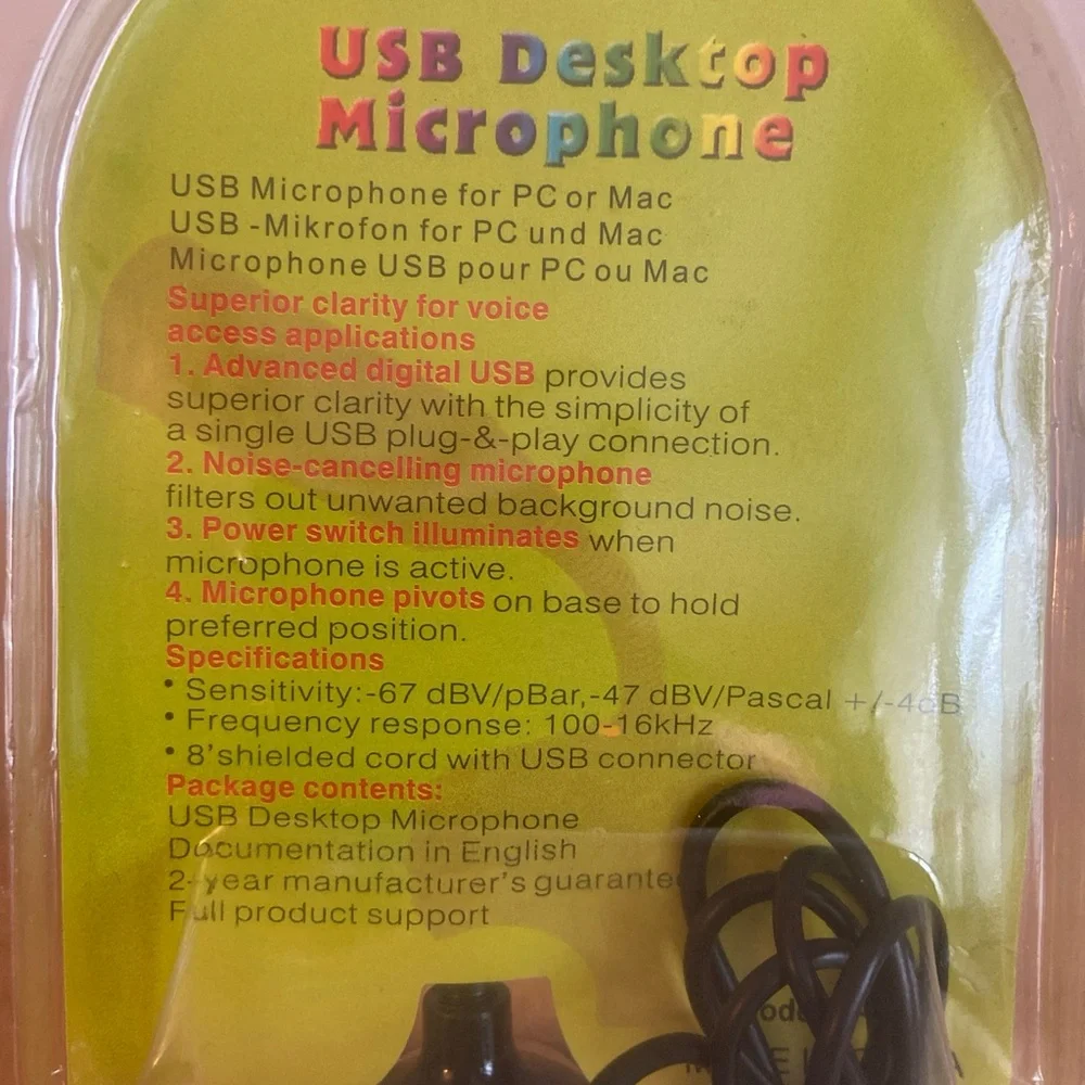 USB Desktop Computer Microphone Stand Black - Picture 3 of 3
